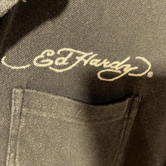 VINTAGE ED HARDY POLO SHIRT XL - Picture 4 of 12